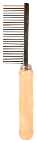 Trixie kam middel hout/metalen tanden | 18 cm, 3 st