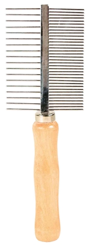 Trixie kam 2-zijdig hout / metalen tanden | 17 cm 3 st