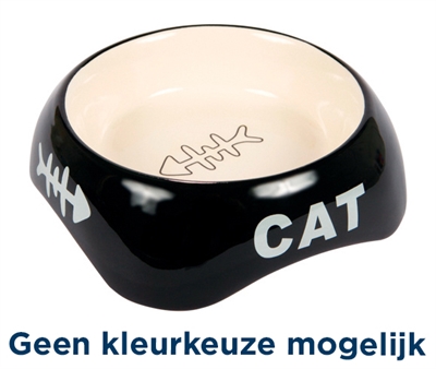 Trixie keramische voerbak/waterbak cat visgraat | 13 cm 200 ml