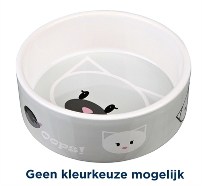 Trixie keramieken voerbak/waterbak mimi | 12 cm 300 ml assorti