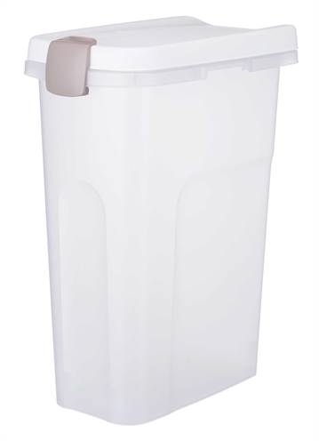 Trixie voerton luchtdicht 25 ltr | kunststof transparant wit