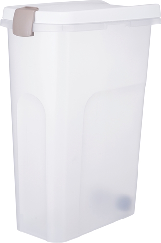 Trixie voerton luchtdicht 40l | afsluitbaar transparant wit