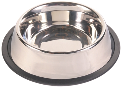 Trixie voerbak rvs met rubberring | 23x23 cm 900 ml 4 st