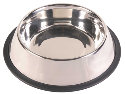 Trixie rvs voerbak met rubberring | 30x30 cm, 1,75 ltr, 4 st