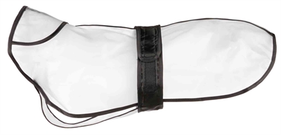 Trixie regenjas tarbes transparant/zwarte strepen | 38 cm