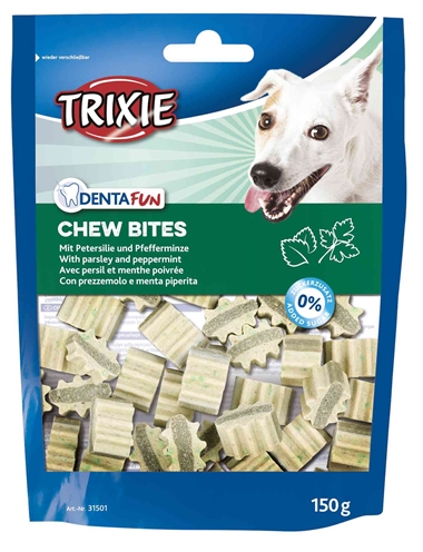 Trixie denta fun chew bites | peterselie pepermunt 10x150 gr