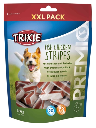 Trixie premio fish chicken stripes xxl | 6x300 gr