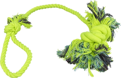 Trixie flostouw met handvat | katoen polyester lime groen 70 cm 3 st