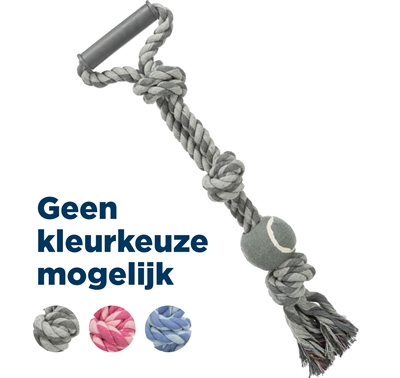 Trixie flostouw met handvat en tennisbal | blauw/groen 50x6x6 cm 3 st