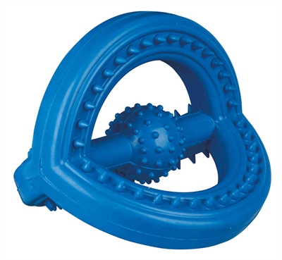 Trixie natuurrubber trekspeeltje blauw | 14x14x14 cm, 2 st