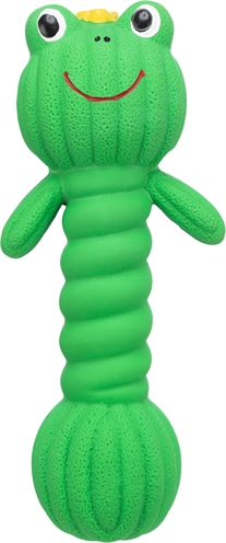 Trixie latex kikker-halter met geluid | groen 18 cm 3 st