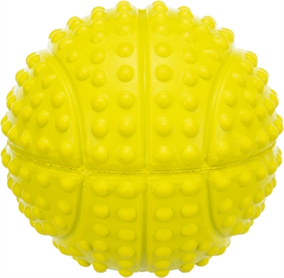 Trixie natuurrubber sportbal 5,5 cm | diverse lime 4 st
