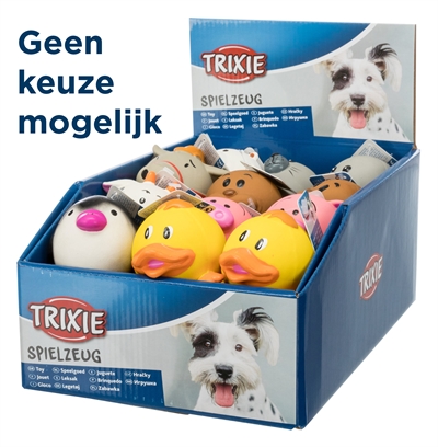 Trixie latex ballen met geluid assorti | 6x6 cm, 24 st.