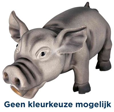 Trixie latex varken met dierengeluid | 17 cm 3 st assorti