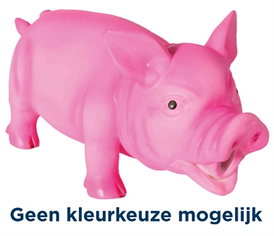 Trixie latex varken met dierengeluid | 21 cm 3 st assorti