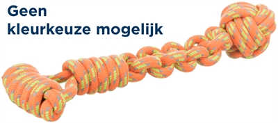 Trixie knoopbal aan touw assorti | 38x8x8 cm, 3 st