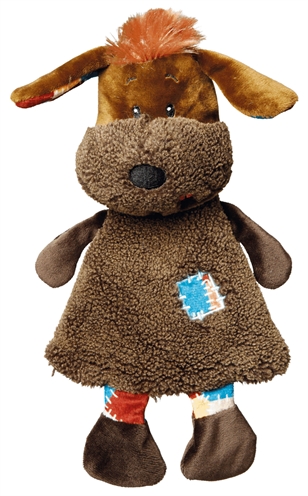 Trixie pluche hond met dierengeluid en ritsel | 28 cm, 3 st