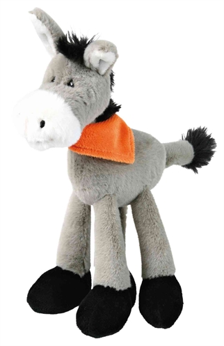 Trixie pluche ezel met geluid | 24 cm, 3 stuks