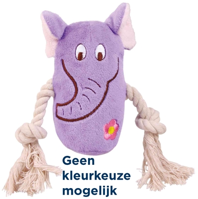 Trixie pluche dier met touw assorti | 13 cm - 3 st