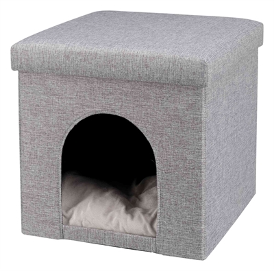 Trixie poef kattenmand relax-iglo alois | grijs 40x40x38 cm