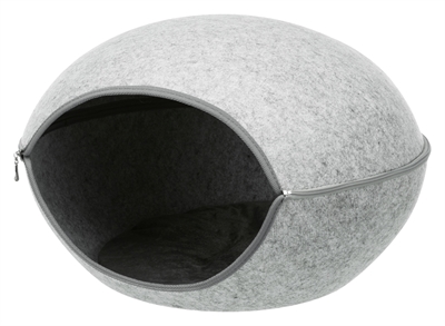 Trixie relax-iglo luna vilt | lichtgrijs 58x58x20 cm