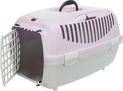 Trixie vervoersbox capri 2 | lichtgrijs/lila 55x37x34 cm