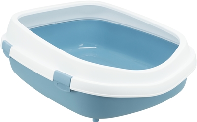 Trixie kattenbak primo | xxl 71x56x25 cm blauw/wit