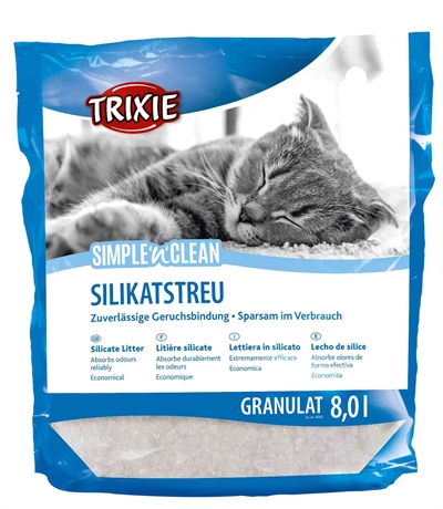Trixie simple'n'clean granulaat silicaatstrooisel | 4x8 ltr