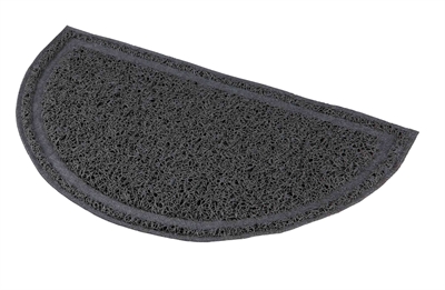 Trixie schoonloopmat kattenbakken | halfrond pvc antraciet 41x25 cm 2 st