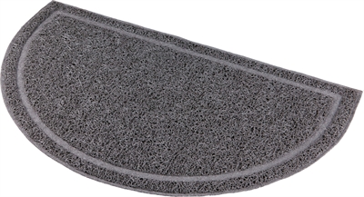 Trixie schoonloopmat voor kattenbakken | halfrond pvc antraciet 59x35 cm
