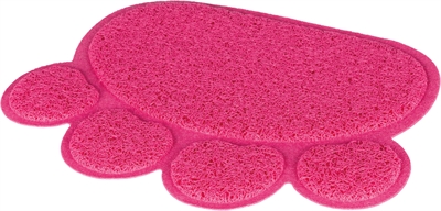Trixie schoonloopmat voor kattenbakken pvc roze | 40x30 cm 2 st