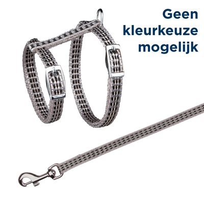 Trixie kattentuig met riem | 22-42 cm, reflecterend, assorti