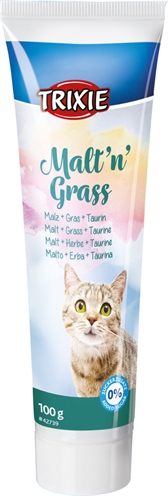 Trixie anti-haarbal kattenpasta malt'n'grass 6x100 gr – zacht