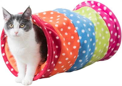 Trixie speeltunnel fleece meerkleurig | 50x25x25 cm (2 st)