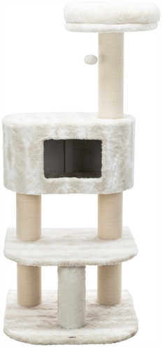 Trixie krabpaal nelli | wit/taupe 58x58x140 cm