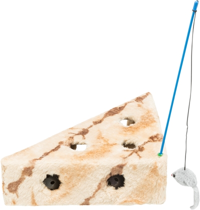 Trixie katten speelset cat's cheese 36×26 cm – pluche met 3 ballen