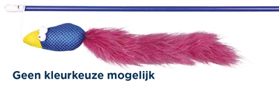Trixie speelhengel vogel 50 cm | kunststof/stof/pluche met catnip