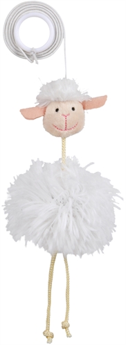 Trixie schaap pluche met catnip | elastisch koord 20 cm - 4 st