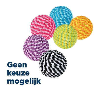 Trixie bal kunststof / nylon assorti | 4,5x4,5x4,5 cm 54 st