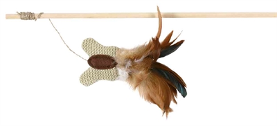 Trixie speelhengel vlinder veer | 45 cm met catnip en jute