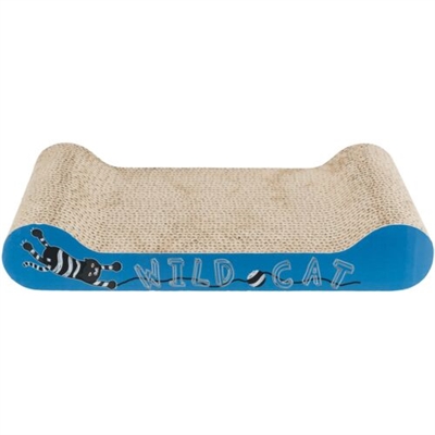 Trixie krabkarton catnip blauw | 41x24x7 cm