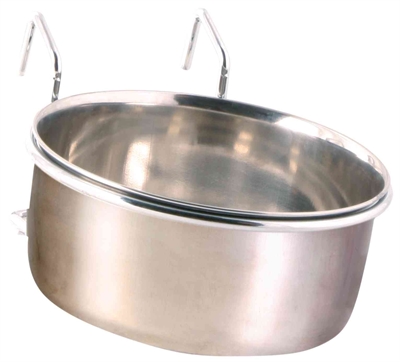 Trixie rvs voerbak met houder om op te hangen | 600 ml 12 cm