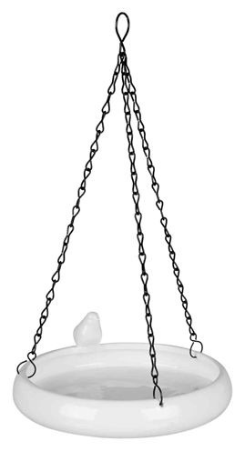 Trixie hangende vogeldrinkschaal keramiek wit | 21x21 cm 500 ml