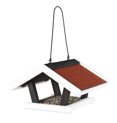 Trixie natura voederhuis hangend zwart/wit | 30x28x18 cm