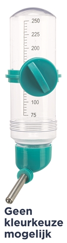 Trixie drinkfles kunststof schroefbevestiging 250 ml assorti | 3 st.