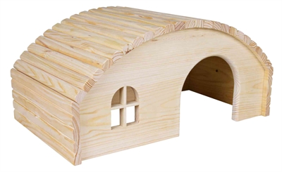 Trixie huis dwerkonijn hout spijkervrij | 42x25x20 cm