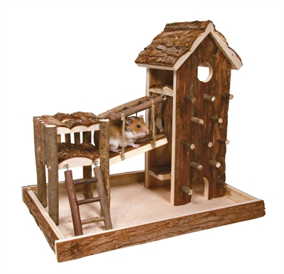 Trixie speelplaats birger hamster | 33x26x33 cm schorshout