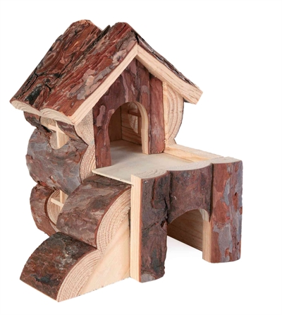 Trixie huis bjork hamster | schorshout 16x15x15 cm, 2 st