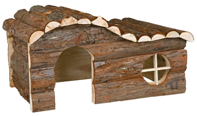 Trixie huis hanna konijn | schorshout gevlamd 43x28x22 cm