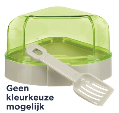 Trixie hoektoilet met dak assorti | 14x11x8 cm, 3 st